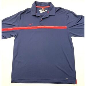Y2K Nike Team Dri-Fit New England Patriots Football Polo Golf Shirt Large L NFL‎